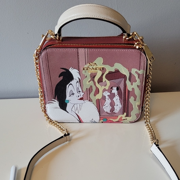 Coach Handbags - Coach X Disney Cruella Small Box Crossbody, New Without Tags